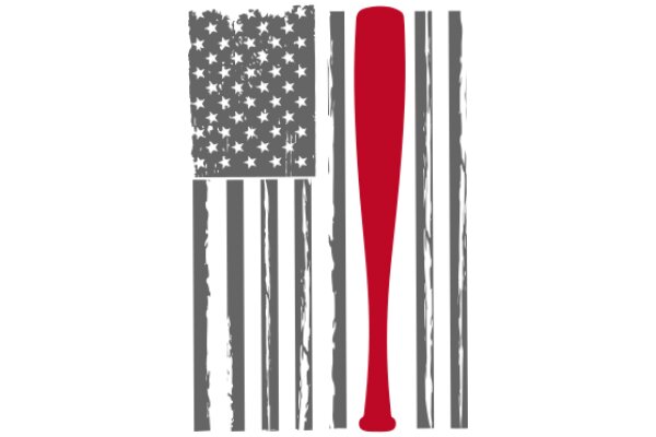 American Flag and Baseball Bat Graphic