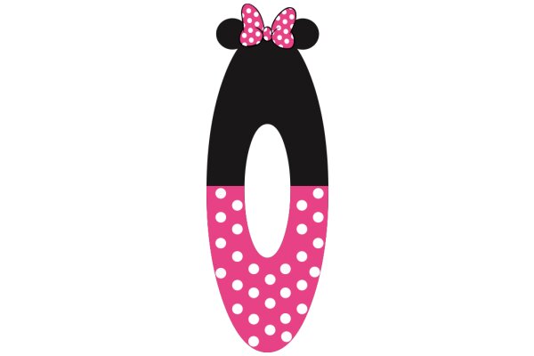 A Playful Pink and Black Minnie Mouse Logo