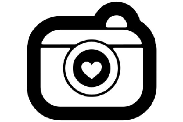 Simplistic Camera Icon with a Heart