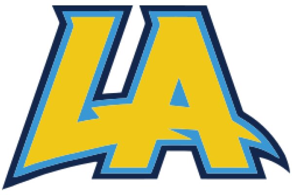 Vibrant Logo of the Letter 'A' in Yellow and Blue