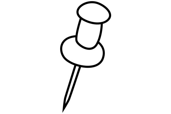 Simplistic Line Drawing of a Screw