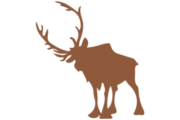 Stylized Brown Moose Silhouette