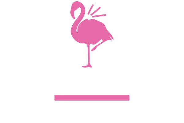 Pink Flamingo Icon on White Background