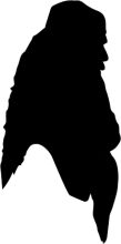 Silhouette of a Person in a White Background