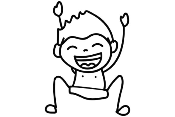 A Joyful Monkey Emoji Celebrating a Successful Drawing