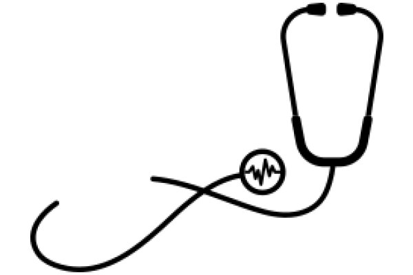 A Simple, Illustration of a Stethoscope and ECG Monitor