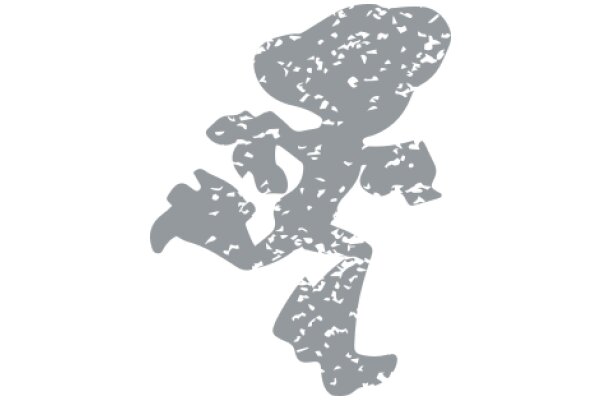 Gray Silhouette of a Cartoon Character