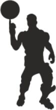 Silhouette of a Person Holding a Frisbee