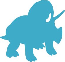 A Blue Silhouette of a Rhino