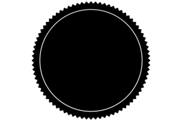 A Solid Black Circle with Serrated Edges