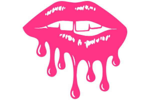 Vivid Pink Lipstick with Drops of Pink Gloss