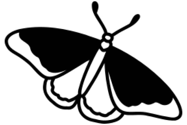 Stylized Butterfly with Antennae