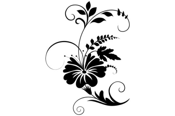 Elegant Black Floral Design