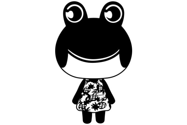 Stylish Frog Character with a Hawaiian Shirt and Big Smile