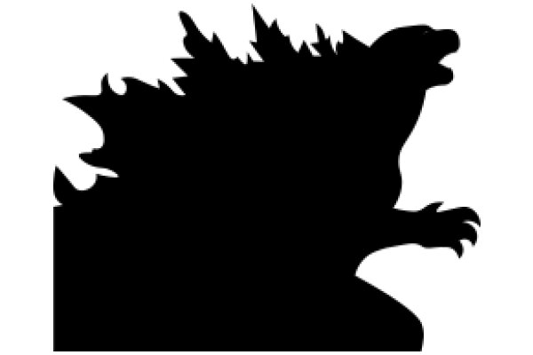 Silhouette of a Roaring Godzilla