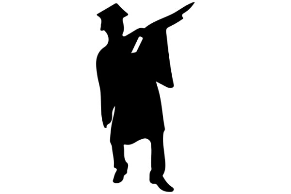 Silhouette of a Graduate with a Diploma