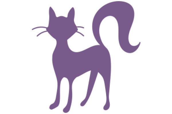 Purrfect Companion: A Purple Cat Logo