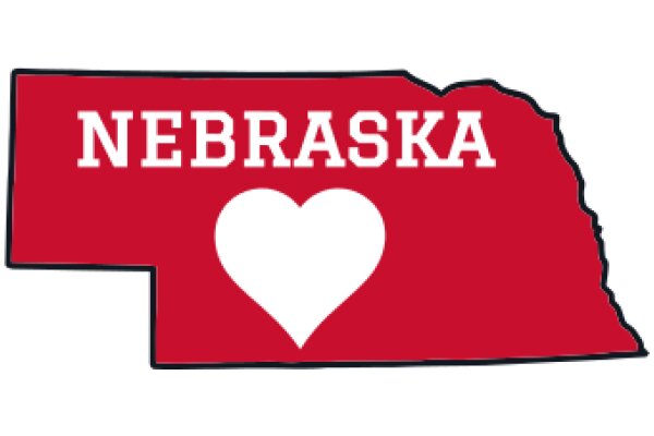 Nebraska State Flag with a Heart