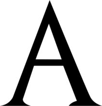 A Simple Letter 'A' in Black and White