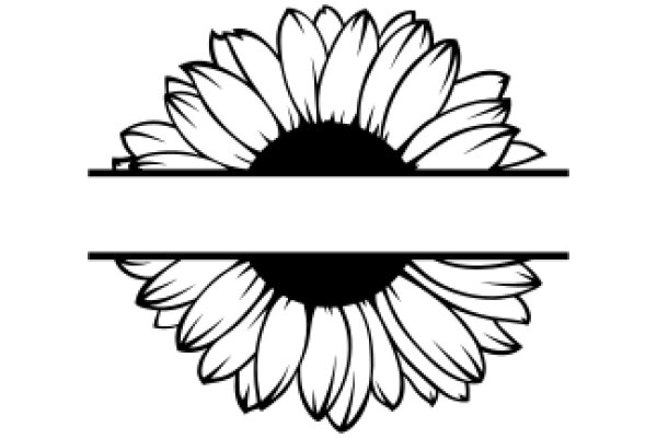 Simplistic Line Drawing of a Flower