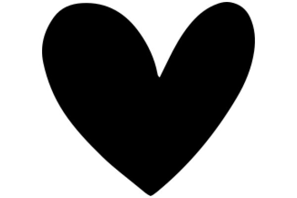 Simplicity in Design: A Black Heart Shape