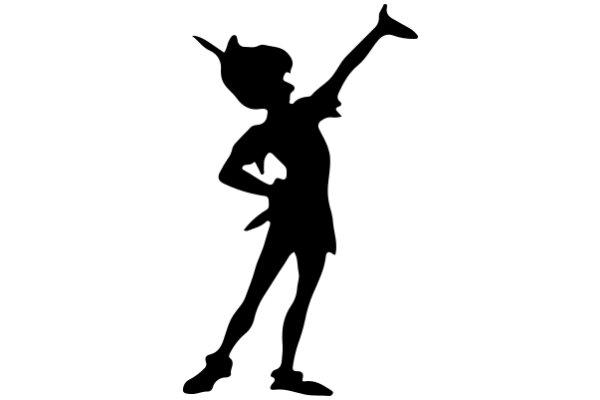 Silhouette of a Dancer in a Stylized Pose