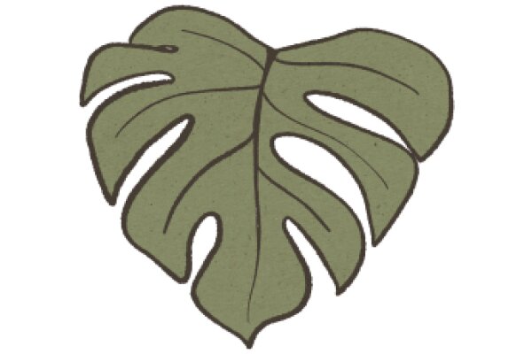 A Simple, Stylized Green Leaf