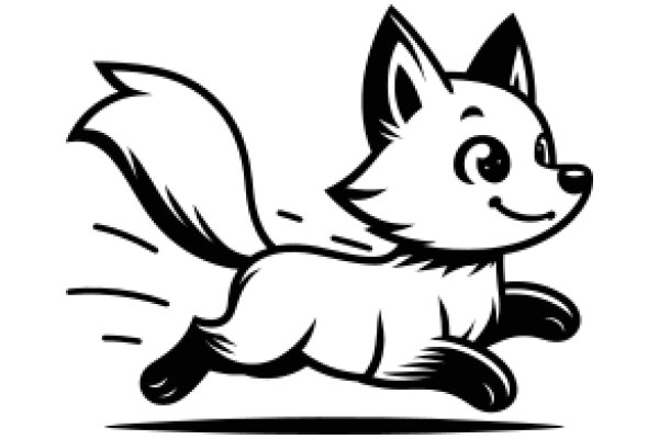 A Playful Illustration of a Fox in Motion