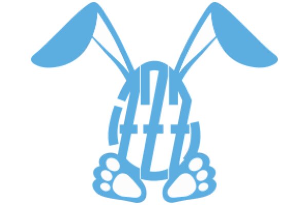 Easter Bunny with a Modern Twist: A Blue, Stylized Design