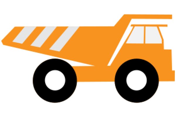 Vintage Orange Construction Truck Icon