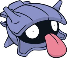 A Purple Pokémon with a Tongue Sticking Out