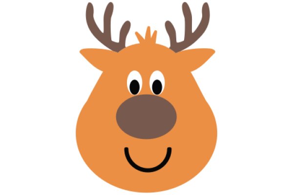 A Friendly Deer Emoji with a Smile