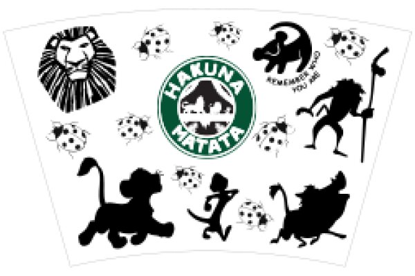 A Collection of Stickers Featuring Iconic Hawaiian Symbols and the Starbucks Logo