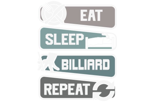 A Visual Guide to Healthy Habits: Eat, Sleep, Billiard, Repeat