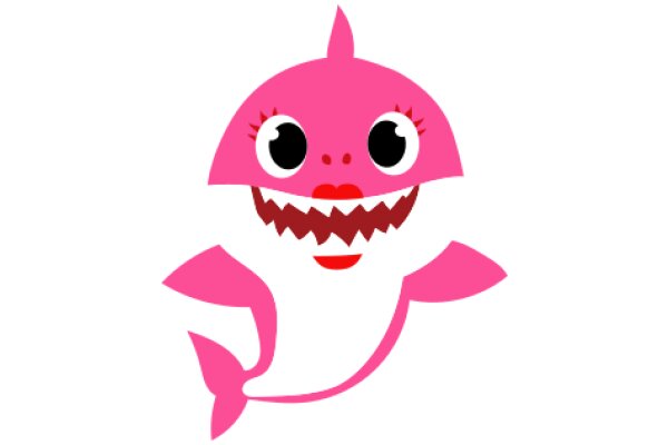 Whimsical Pink Shark with a Smile