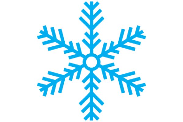 Stylized Blue Snowflake Design