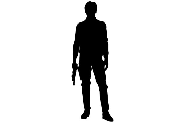 Silhouette of a Person with a Gun