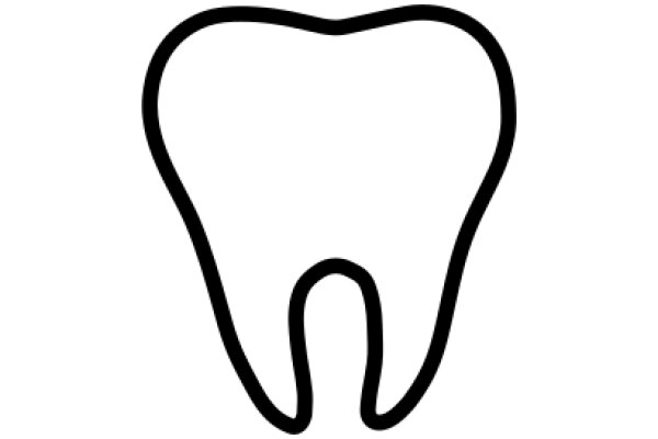 Simplistic Line Drawing of a Tooth