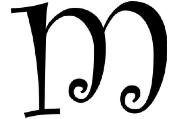 Stylized Letter 'N' with a Swirl Design