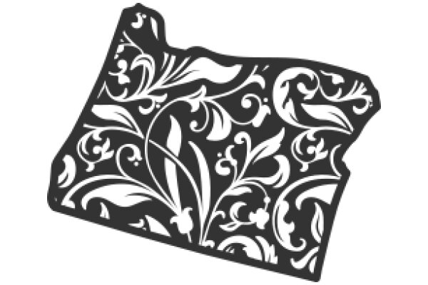 Stylized Floral Design on a State Shape