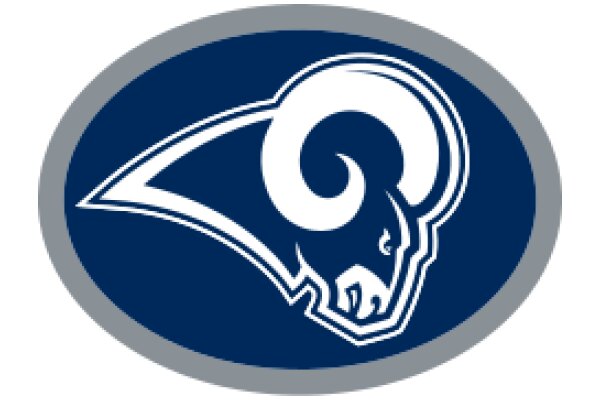 Stylish Logo: A Blue and Gray Rams Emblem