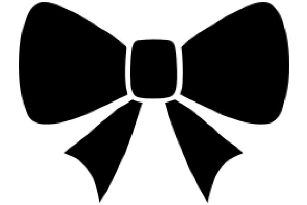 Stylized Black Bow Icon