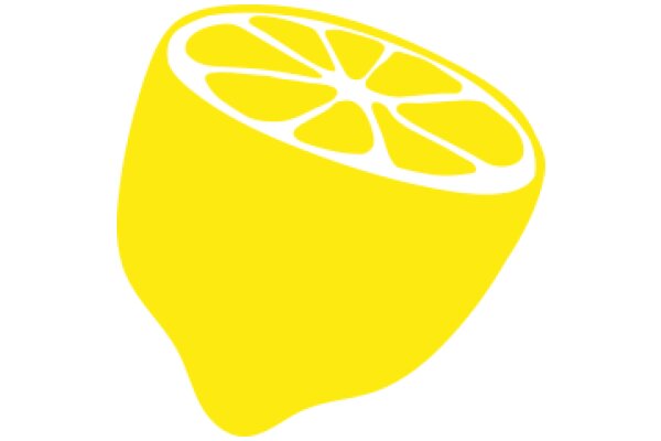 Vibrant Yellow Lemon with a Slice Cut Out