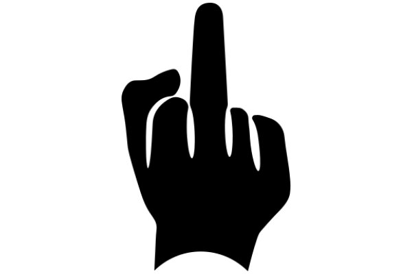 A Silhouette of a Middle Finger