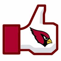 A Red and White Thumb-Up Emoji with a Cardinal Logo