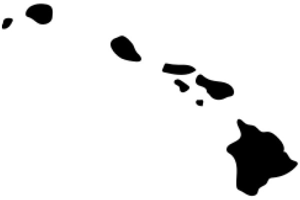 A Silhouette of an Island on a White Background