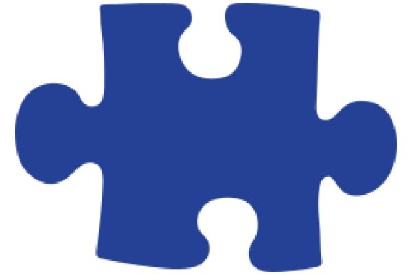 A Blue Puzzle Piece Against a White Background