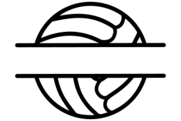 Stylized Volleyball Icon with Curved Lines