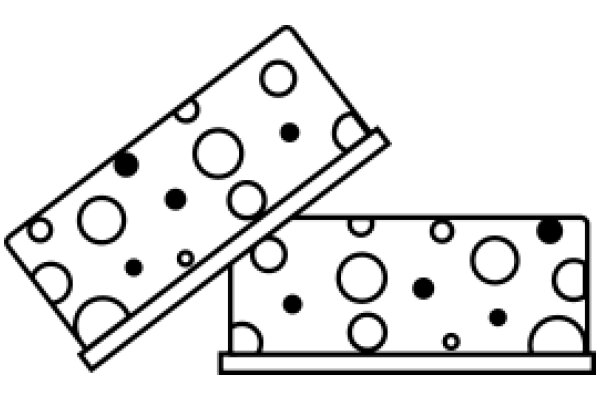 A Simple Illustration of a Cheese Slice and a Cracker