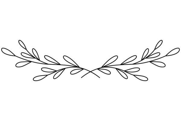 Stylized Artwork of a Floral Branch